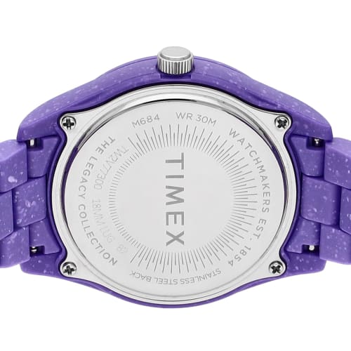 TIMEX Legacy Ocean Men's Watch, Purple Dial, Recycled Plastic, Mineral Glass, Quartz Movement, Philippine Brand, TW2V77300, Purple