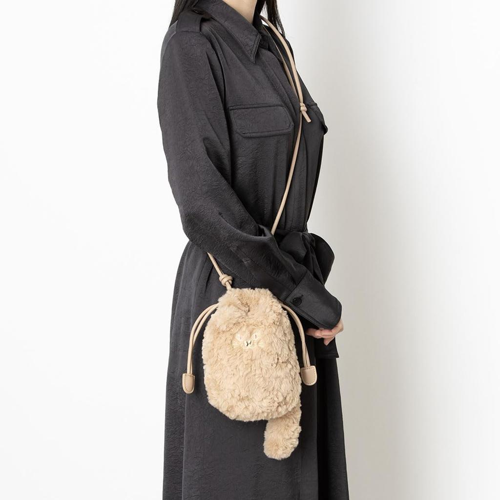 Anna Sui TITI Friends Shoulder Camel & Bag, Women's,