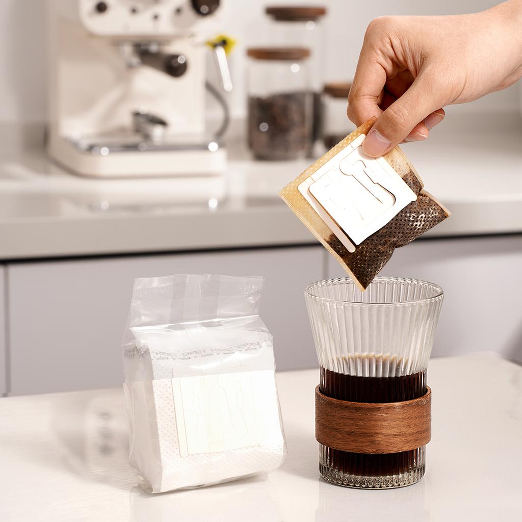 50/25 шт. Фильтр-мешки для кофе, одноразовая бумажная упаковка для капельного кофе, портативный подвесной инструмент для приготовления эспрессо, фильтр-мешок для капельного кофе