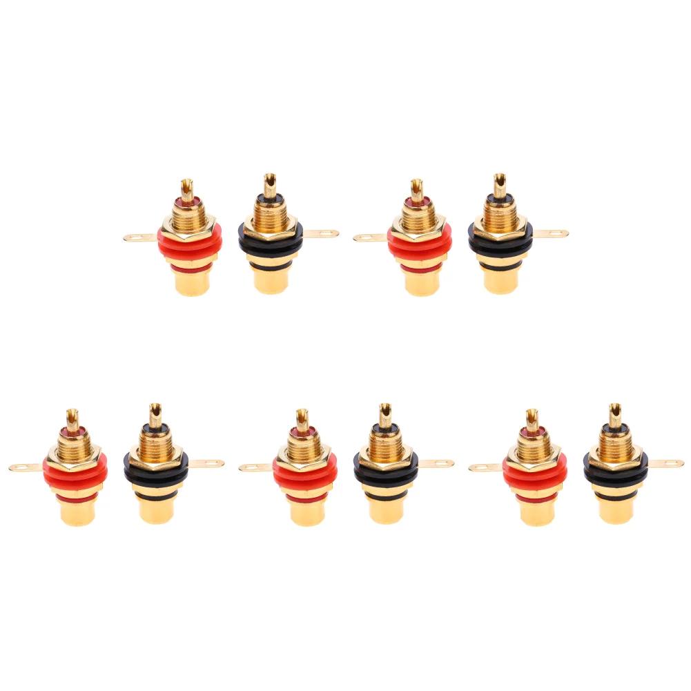 2-16 шт. Адаптер для монтажа на панель шасси, цинковый сплав, золотое покрытие, разъем RCA типа «мама», аксессуары, гнездо RCA, аудиоразъем