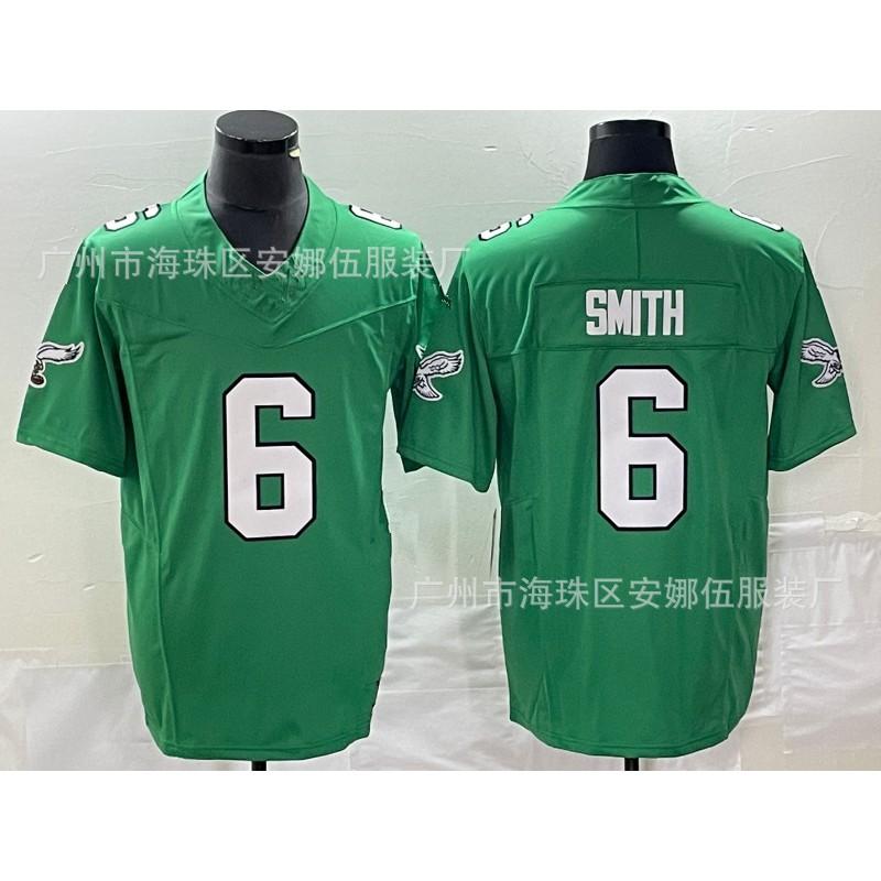Philadelphia Eagles NFL Jersey 1 Jalen Hurts Green Embroidered Football Shirt Men