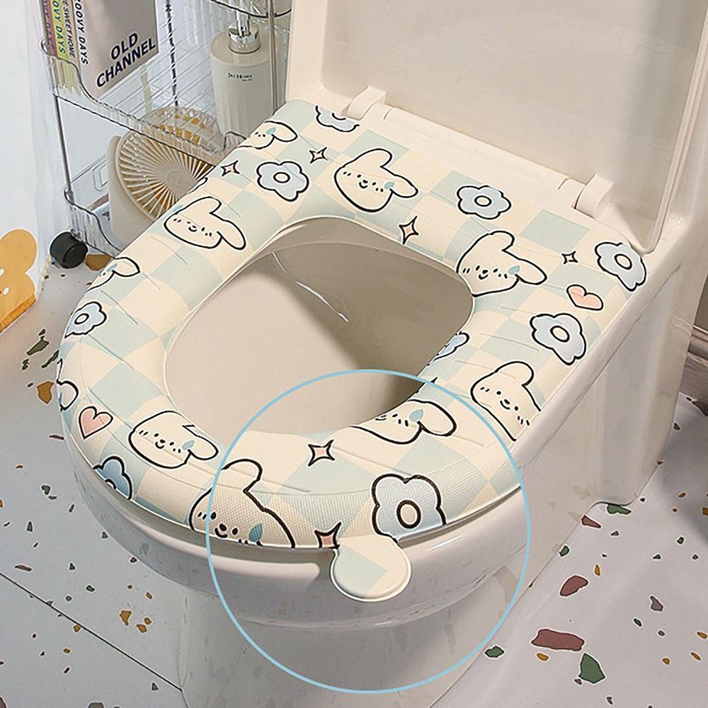 U-образный чехол на сиденье для унитаза, милое кольцо для сиденья, водонепроницаемый коврик для унитаза, моющаяся подушка для крышки унитаза, ванная комната