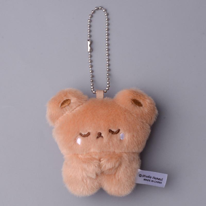 Rabbit Bear Twisted Egg Plush Doll Small Pendant Cartoon Animal Keychain