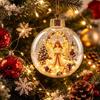 8cm Christmas Ball Ornament Acrylic Snowman Crystal Ball Xmas Hanging Decoration  Holiday Ornament