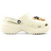 Crocs Классические платформенные клоги EVA Мороженое Облако Пляжные Универсальные Повседневные и Удобные Дырявые туфли Женские Кость Белый
