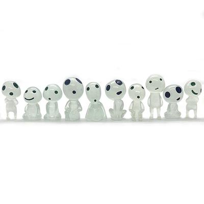 LUYING Ghibli Деревянный Эльф Светящийся Микроландшафт Садовые Украшения Светятся в Темноте Набор Фигурок для Сада, Патио, Газона, (10 Зеленый)