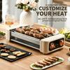 Stainless Steel Electric Grill Smoke-free Home Electric Sausage Maker  Home Indoor Barbecue