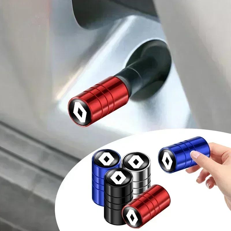 4pcs Car Wheel Tire Valve Core Cap Car Logo Styling Accessories For Renault RS Sport Megane 4 2 Clio 3 Line Sandero Scenic Logan S777