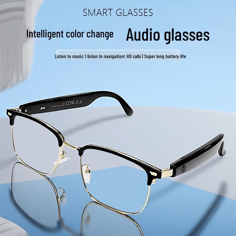 Smart AI Bluetooth Glasses GS13: Photochromic Metal Fashion with High-End Translation Features