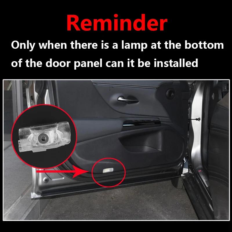 1 Pair For TOYOTA FORTUNER SW4 (2017-2022) Car HD LED Door Warning Light Projector Ghost Shadow Laster Welcome Lamps Auto Parts