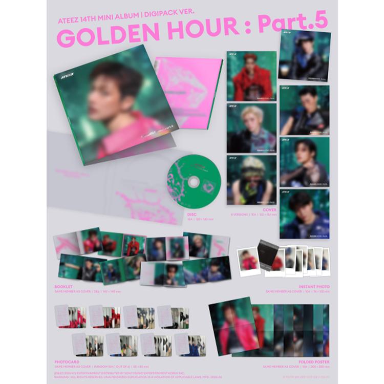 [Особый подарок] ATEEZ [GOLDEN HOUR : ЧАСТЬ 5] 14-й МИНИ-АЛЬБОМ (ДИГИПАК вер.)