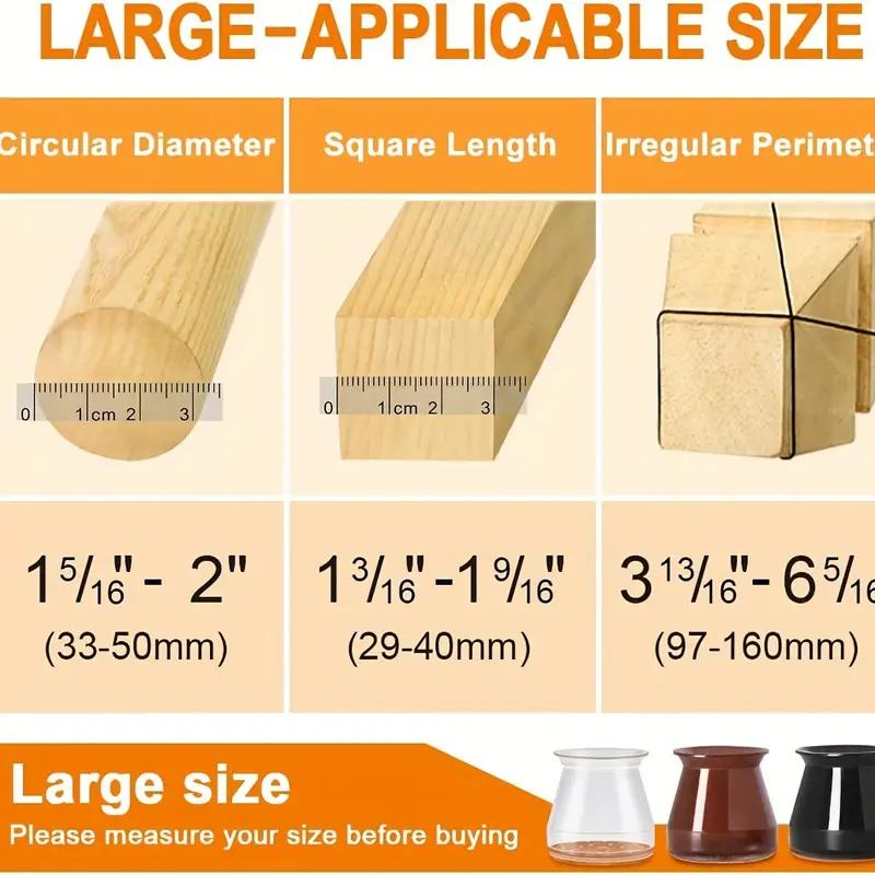 Защитные чехлы для ног стула, 24 шт.: Защитите свои паркетные полы от царапин и шума!