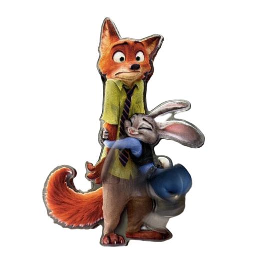 Вращающийся магнит на холодильник Лиса Кролик Акриловый Мультяшный Персонаж Животное Магнит на холодильник Украшение для дома Офиса Кухни Подарок для фанатов кино