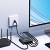 Разветвитель-хаб сетевого разъема от 1 до 4 с USB-кабелем питания 1000 Мбит/с для одновременного подключения 4 устройств к сети Cat5/5e/6/7/8