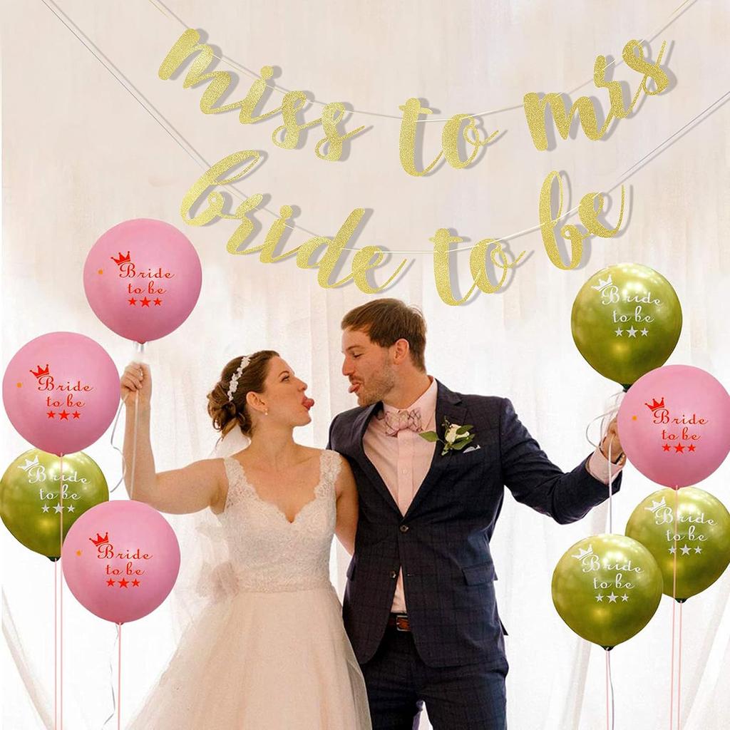 Miss To Mrs Banner - Bridal Shower Banner,Bachelorette Party,Engagement,Bridal Shower Party Decor,Wedding