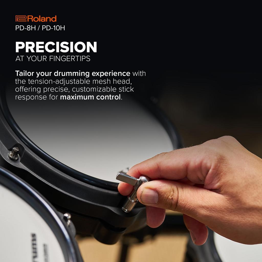 Roland Двухзонный триггер 20,3 см: ощущение и отклик. Прочный и тихий. Прочная обода и резиновое покрытие. Совместим с широким спектром Roland PD-8H V-Pad 20,3