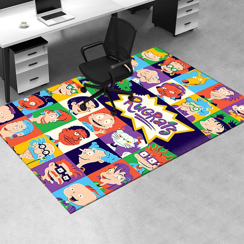 Rugrats, Characters, Cartoon Office Carpet Soft Polyester Entrance Carpet Washable Non-slip Machine Washable Indoor Carpet Living Room Bedro