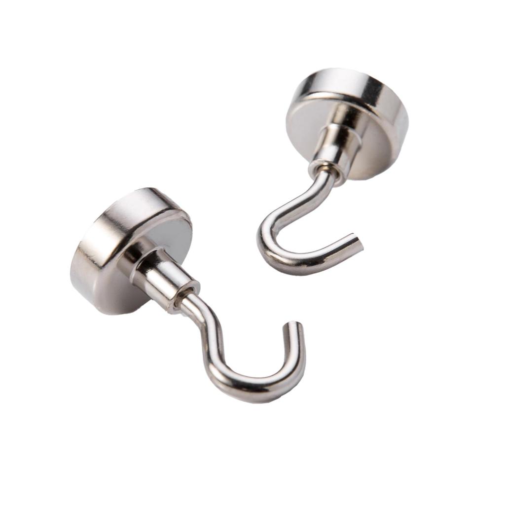 Магнитный крючок-вешалка из неодимового железа и бора, металлическая магнитная присоска E16, установка без сверления.