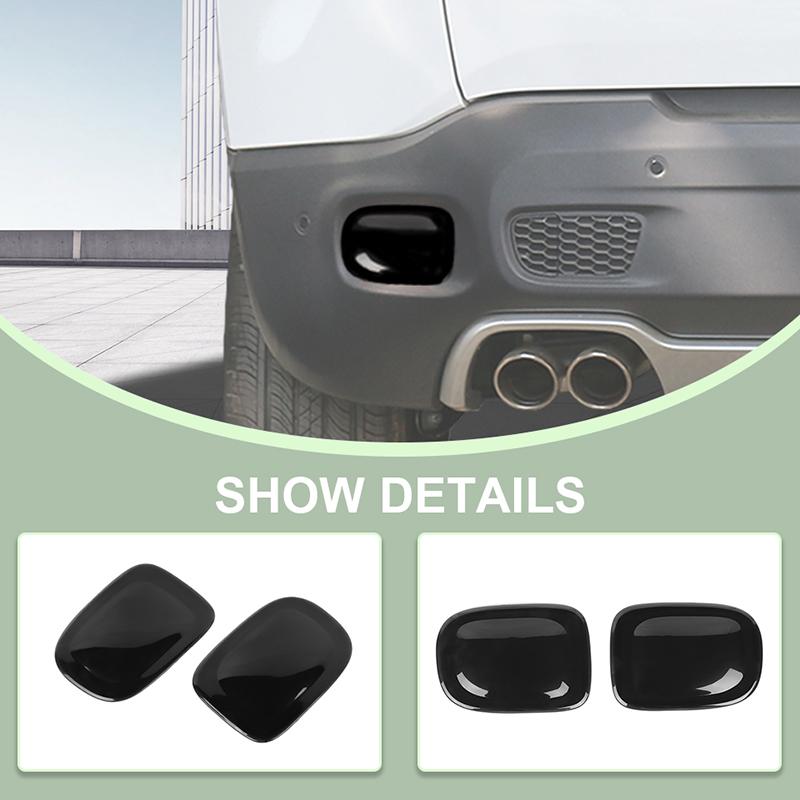 Задние противотуманные фары из АБС-пластика, декоративные наклейки, протектор для Jeep Renegade 2015-2018, автомобильные аксессуары, черный цвет