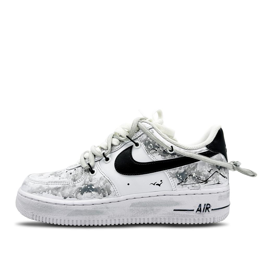 Nike Кроссовки Air Force Low top для скейтбординга мужские Черно-бело-серые CW2288-111(Команда118-)