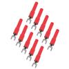 10pcs 4mm Fork Spade Wire Connectors U Type Electrical Crimp Terminal for Testing Multimeter