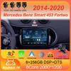 Автомобильное радио Android 14 Carplay для Mercedes Benz Smart 453 Fortwo 2014 2015 2016 -2020 Мультимедийный проигрыватель Навигация GPS Стерео DSP