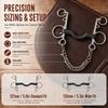 Rubber Center Horse Mouth Bit Silver Horse Bit Roller Durable Horse Snaffle Bit  Equestrian Use