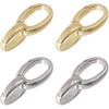 CHGCRAFT 4 шт. 2 цвета Латунные застежки Платиновый Золотой Держатель для подвесок Подвеска Плоские Круглые Застежки Застежка-подвеска для Ожерелья Изготовление Украшений Застежки для Браслетов