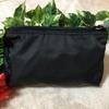 Used PRADA Pouch Nylon Black Triangle Plate Logo Cosmetics Popular