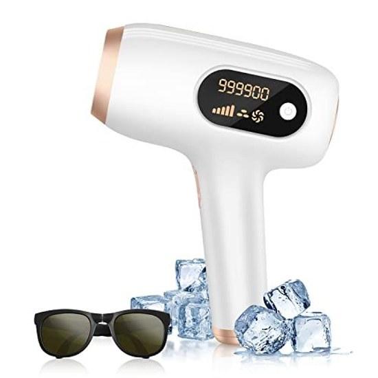Hair removal device VIO compatible IPL light beauty beard unisex high power design 5 adjustable levels automatic continuous emission 990000 long-life
