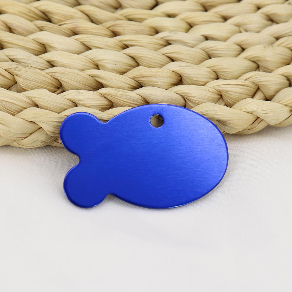 20 шт. оптовая продажа идентификационных жетонов для собак и кошек, персонализированные идентификационные жетоны для домашних животных из сплава с изображением рыб, жетоны для имен щенков и котят, аксессуары, индивидуальные для собак и кошек