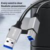 0.3м Кабель для передачи данных USB-A 3.0 на USB-B квадратный порт, папа-папа, Plug and Play, для принтера