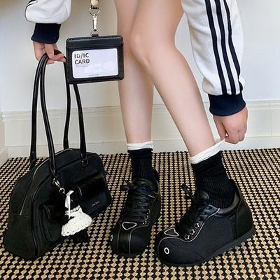 Новые туфли Yueyu в стиле ретро, с вышивкой, на платформе, увеличивающей рост, с круглым носком, для боулинга, немецкие тренировочные туфли