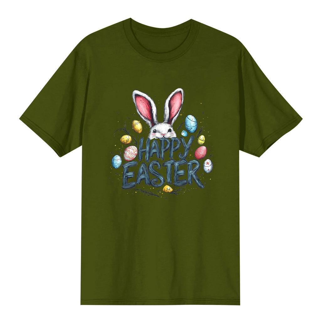 Women's Top Round Neck Casual Printed Short-sleeved T-shirt Top