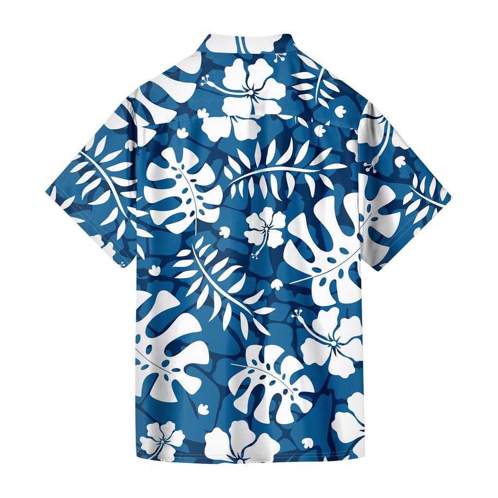 Гавайская рубашка для мужчин, мужские винтажные рубашки для боулинга на пуговицах, летняя пляжная рубашка с коротким рукавом