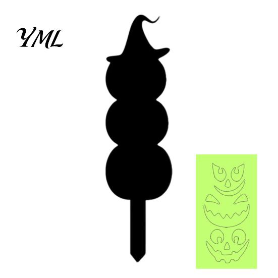 Pathway Decoration Stakes Halloween Ghost Garden Stake, Spooky Glow-in-The-Dark Yard Sign, Pumpkin Scarecrow Acrylic for Lawn Front Courtyard