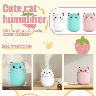 Увлажнитель воздуха Cute Cat, устройство для увлажнения воздуха в машине Cute Cat, тихий распылитель для рабочего стола Cute