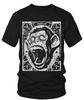 Футболка Crazy Monkey Веселая футболка Обезьяна Обезьяна Сумасшедшая Безумная Lustig Обезьяна Животное Животное Мужская 100% Хлопок Повседневные Футболки Свободный Топ S3XL
