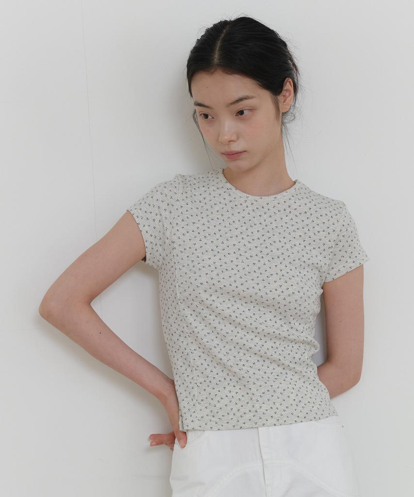 YUPPE Flower Cap T-Shirt_Oatmeal
