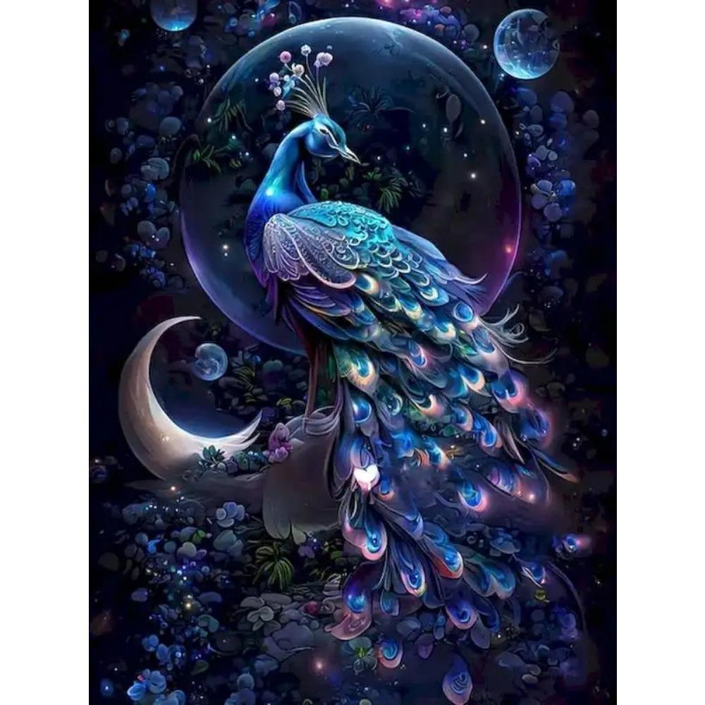 Round Diy Painting Diamond Full Cross Stitch 3d Animal Scene Home Decorative Art Painting Architectural Diamond Painting 5d Diamond Art Painting