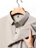 Мужская однотонная футболка-поло с длинным рукавом - Весна/Осень Повседневная одежда для папы