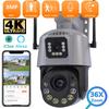 LS VISION 8MP 4K PTZ Wifi Camera 36X Zoom Dual Lens with Dual Screen 120M IR Night Vision Human Detection Wireless Outdoor Surveillance Camera