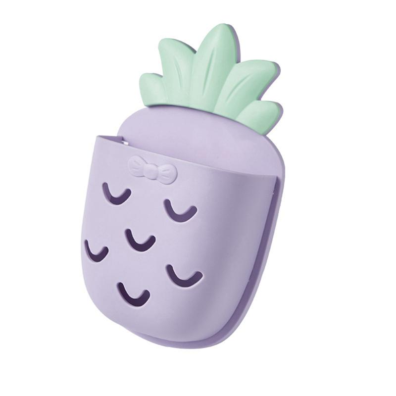 Настенный подвесной ящик для хранения ананаса, держатель без перфорации, подставка, стеллаж для мытья, многофункциональная корзина для хранения косметики