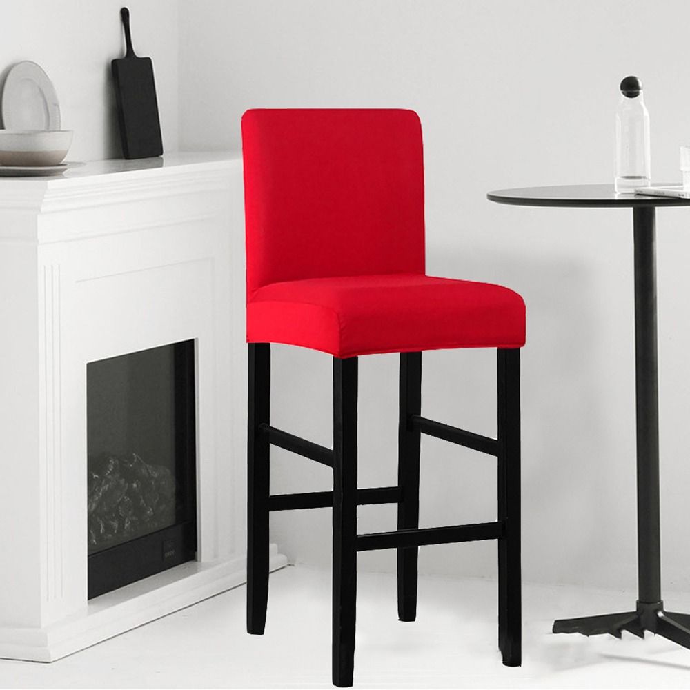 Elastic Stretch Counter Height Bar Stool Cover Dustproof Bar Stool Seat Covers Dining Room