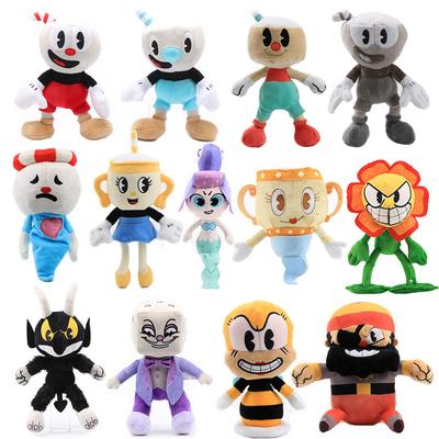 Плюшевые игрушки Магмен и Чалис в стиле Cuphead, Мягкие набивные куклы, Милый мультяшный подарок для детей на День рождения, Рождество