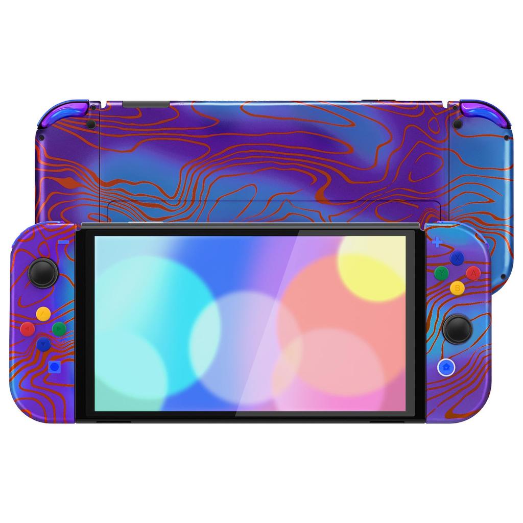 Не основной блок eXtremeRate Switch Pattern задняя пластина для OLED-переключателя ПК Задний переключатель совместим с портативным контроллером Switch OLED, подставка и
