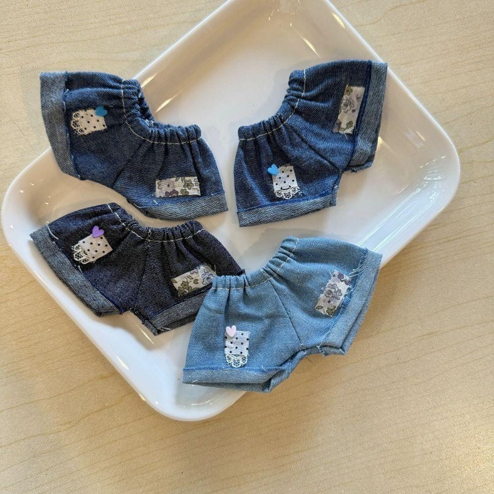 Fashion Style Jeans Pants Chic Toys Accessories Mini Jeans Skirt For 10cm Cotton Stuffed Dolls
