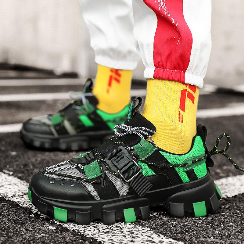 2024 Новые мужские кроссовки на толстой подошве с дышащей сеткой Повседневная спортивная обувь Молодежный тренд Обувь для увеличения роста для пап