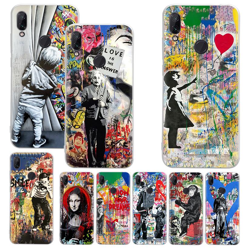 Banksy Graffiti Art Print Soft Case for Xiaomi Redmi Note 10 9 9S 8 Pro 7 Phone Shell Mi 15 Ultra 14 12T 11T 10T 9T 12 11 Lite M
