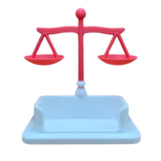 Подставка для визиток Весы правосудия Подставка для карточек Практичный декоративный настольный органайзер для юридического офиса и профессионального использования